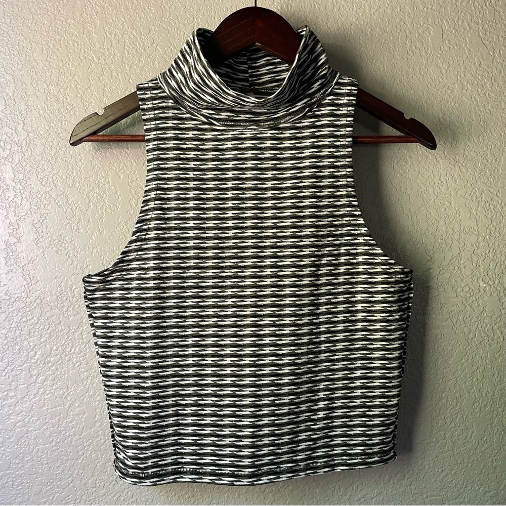 Free People Little Baby Cropped Turtleneck Tank Top Medium